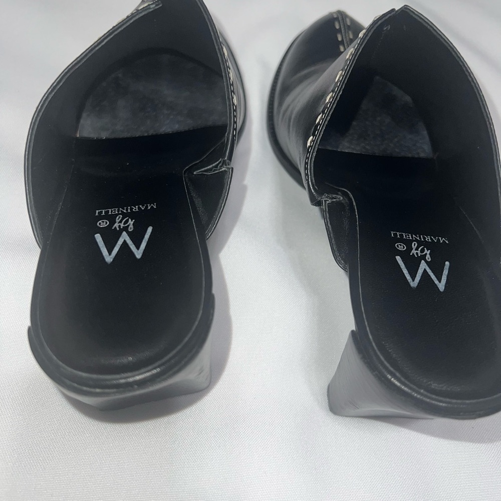 M by Marinelli Black Leather Mule Clog - Picture 4 of 4